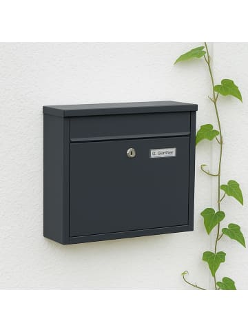 relaxdays Briefkasten in Anthrazit - (B)36 x (H)31 x (T)12 cm