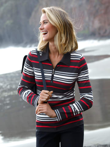 WITT WEIDEN Shirt in rot-schwarz-geringelt