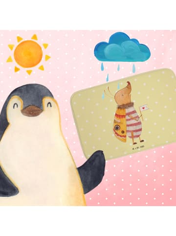 Mr. & Mrs. Panda Badteppich Nachtfalter Fähnchen ohne Spruch in Gelb Pastell