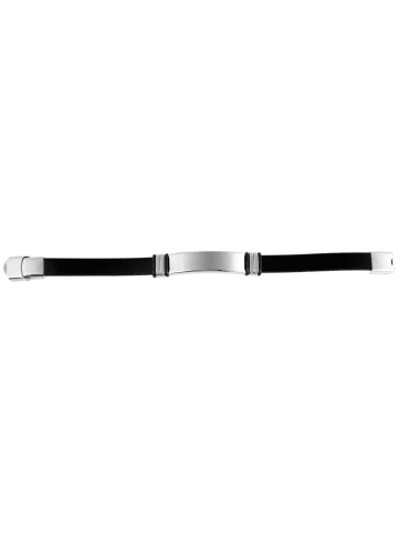 Adeliás Unisex Armband aus Leder 21 cm in schwarz