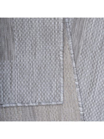 KADIMA DESIGN Teppich Outdoor Waschbar Einfarbig ALSTER Strapazierfähig OEKO-TEX in Silber