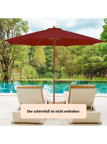 COSTWAY Sonnenschirm Ø300cm in Rot