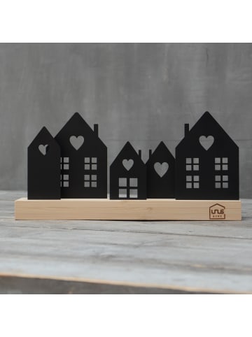 UNUS Aufsteller Häuser Stadt in Schwarz