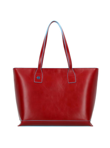 Piquadro Blue Square Shopper Tasche Leder 35 cm in rot