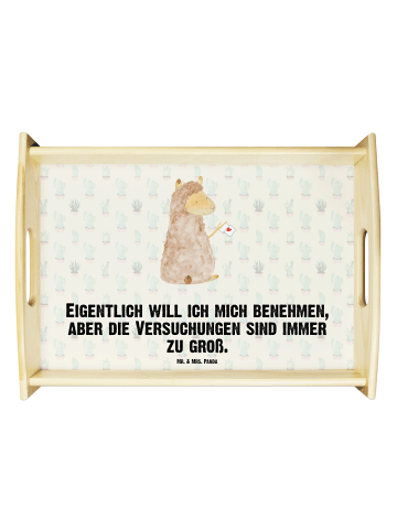 Mr. & Mrs. Panda Laptray Alpaka Fahne mit Spruch in Kaktus Grün