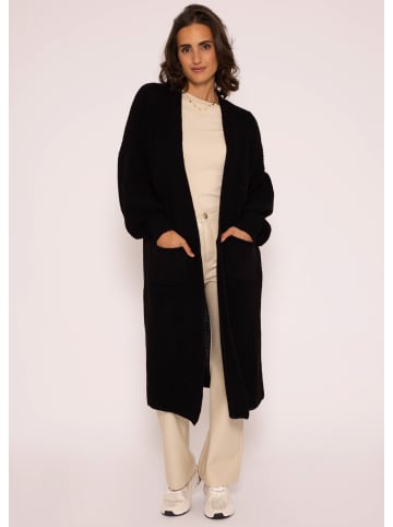 SASSYCLASSY Maxi Strick-Cardigan in Schwarz