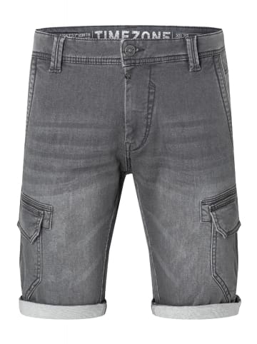 Timezone Cargo Jeans Shorts Kurze Bermuda Hose in Grau