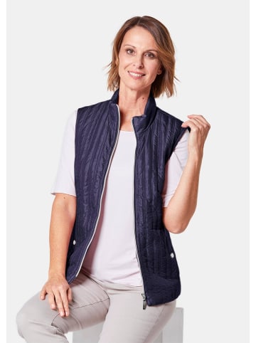 GOLDNER Leichte Steppweste mit Stehkragen in marine