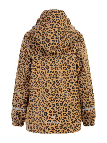 Schmuddelwedda Mädchen Regenjacke in Schwarz Beige Leo