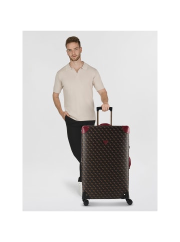 Guess Latona 4 Rollen Trolley 77 cm in brown logo