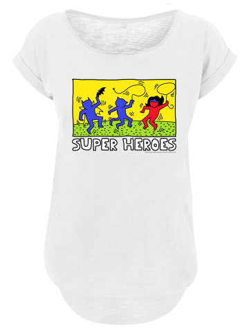 F4NT4STIC Long Cut T-Shirt Long Cut T-Shirt 'Batman Pop Art' in weiß