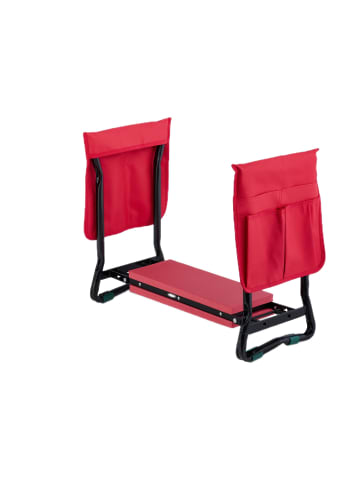 Kniebank in Schwarz/ Rot - (B)65 x (H)50 x (T)32 cm