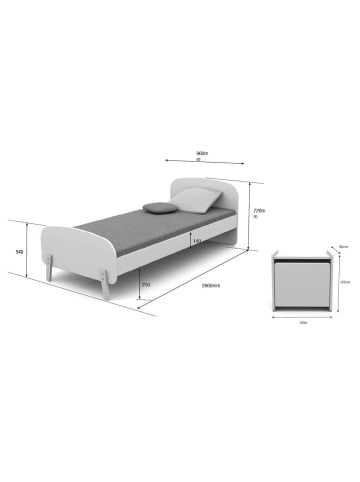 58 aufm Kessel KINDERZIMMER Set Karilynn 1 Massivholz+MDF rosa