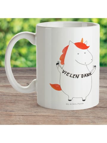 Kaffeetasse Einhorn Dankeschön ohne Spruch in Weiß