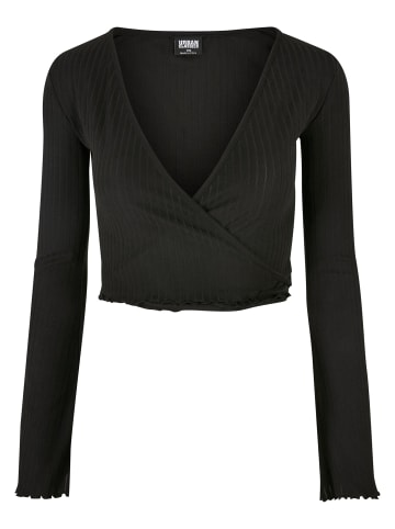 Urban Classics Urban Classics Damen Ladies Cropped Rib Wrapped Longsleeve in black