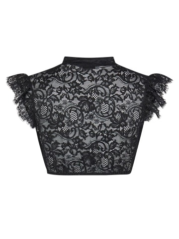 Nina von C. Dirndl-Bluse Flügelärmel in schwarz