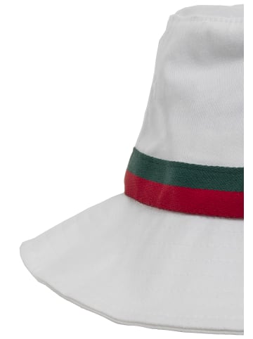  Flexfit Bucket Hat in white/firered/green