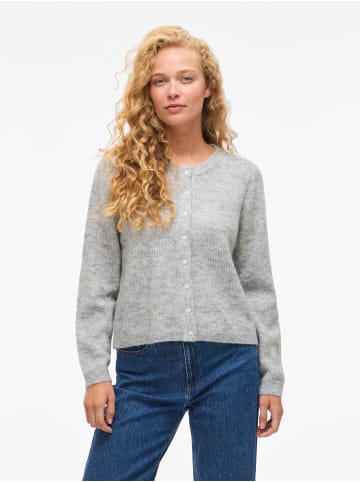 Vila Strickjacke in Light Grey Melange