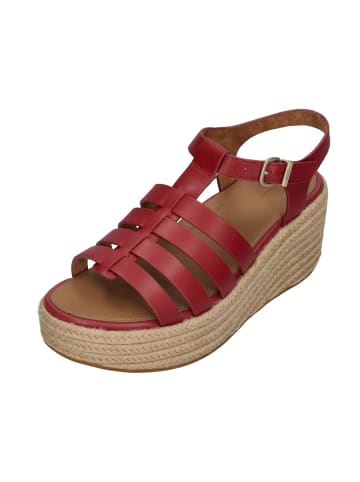 fitflop Sandaletten PLATFFORMS ESPADR. LEATHER FISHERMAN WEDGE SANDALS in rot