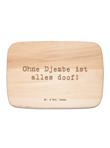 Mr. & Mrs. Panda Servierbrett Spruch Djembe Freude mit Spruch in Transparent