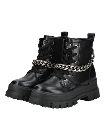 Buffalo Stiefelette in Schwarz/Silber