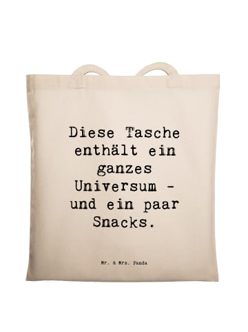 Mr. & Mrs. Panda Beutel Spruch Tragetasche Universum mit Spruch in Creme