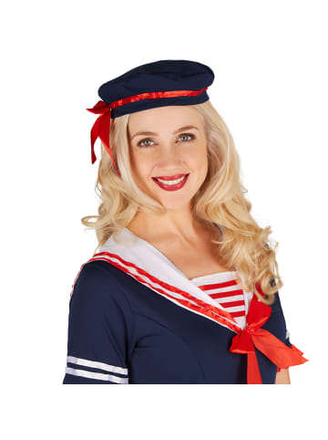 tectake Matrosin/Seefahrerin, in blau/rot/weiß, Gr. M, Süßes Kleid, Inkl. Hut