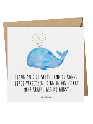 Mr. & Mrs. Panda Deluxe Karte Selbstvertrauen stärken mit Spruch in Weiß