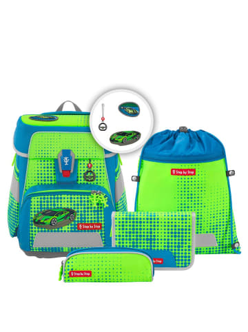 Step by Step Space NEON Schulranzen-Set 5 tlg. (Kolibri Kaja) in Race Car Chuck