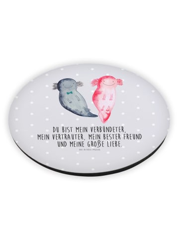 Mr. & Mrs. Panda magnet Axolotl Freundin mit Spruch in Grau Pastell