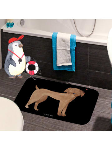 Mr. & Mrs. Panda Badteppich Hund Dogge ohne Spruch in Schwarz