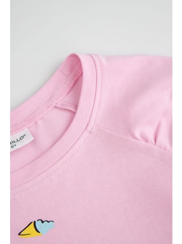 Coccodrillo T-Shirt mit kurzen Ärmeln in gedämpftes Rosa