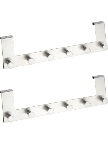 Wenko Türgarderobe Edelstahl Celano 2er Set, Türgarderobe Edelstahl Mod. Celano 2er Set