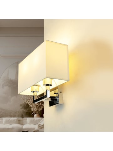 Licht-Erlebnisse Wandlampe (B)35.5 x (H)27 cm in Chrom NaturChrom Natur