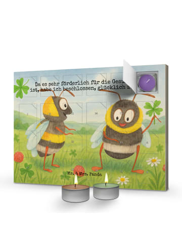 Mr. & Mrs. Panda Kerzen Adventskalender Hummeln Kleeblatt Design... in Weiß