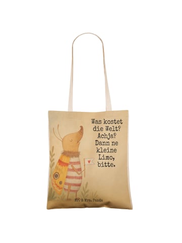 Mr. & Mrs. Panda Tote Bag Nachtfalter Fähnchen Design mit Spruch in Weiß