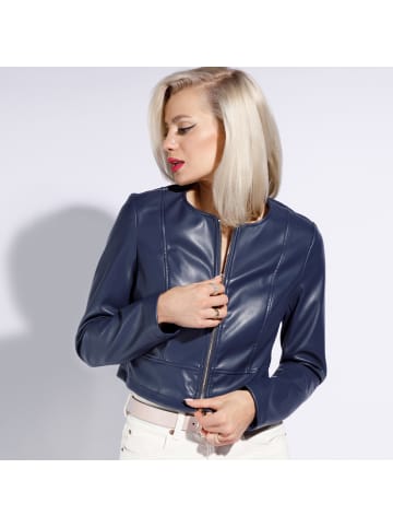 Wittchen Stylish eco leather jacket, woman in Dark blue