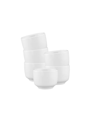 Seltmann Weiden 6er Set Espressotassen ohne Henkel Sento Home 80 ml in weiß