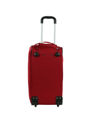 D&N Bags & More - 2-Rollenreisetasche 65 cm (schwarz) in rot
