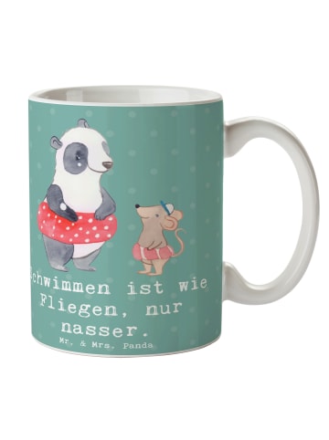 Mr. & Mrs. Panda Tasse Schwimmen wie Fliegen mit Spruch in Meeresbrise