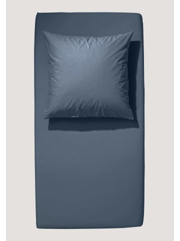 Hessnatur Hessnatur Jersey Spannbettlaken aus reiner Bio-Baumwolle in stahlblau
