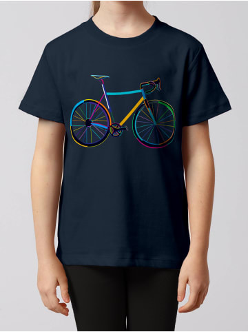 wat? Apparel T-Shirt Fahrrad by night in Dunkelblau