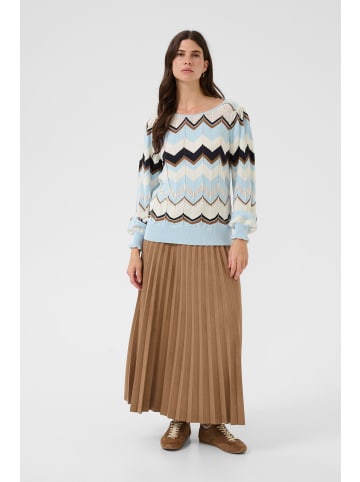 Cream Strickpullover CRNetes Regular fit in Cashmere Blue Zigzag