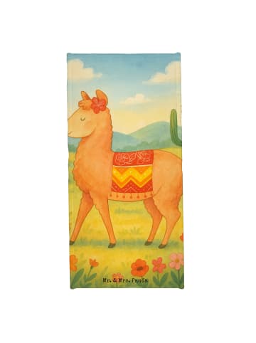 Mr. & Mrs. Panda Handtuch Alpaka Stolz Design ohne Spruch in Weiß