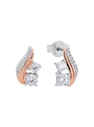 Amor Ohrstecker Silber 925, rhodiniert+rosévergoldet in Bicolor