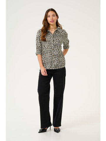 Kaffe Kurzarm-Bluse KAvelana Regular fit in Multi Color Leo Print