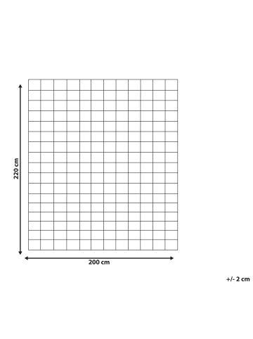 Beliani Bettdecke KORAB in Weiß - (W) 200 x (H) 5 x (L) 220 cm
