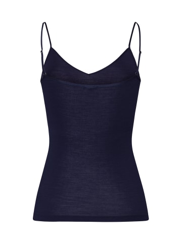 Hanro Spaghettitop Woolen Silk in Night Blue