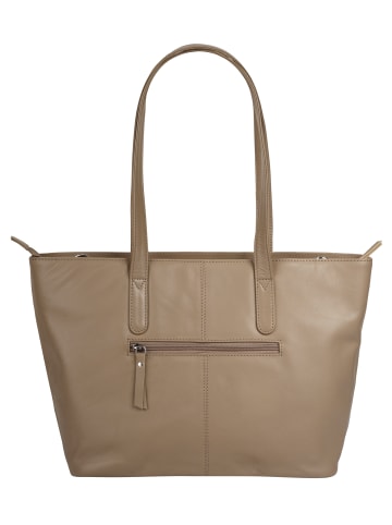 Bruno Banani Shopper echt Leder in taupe