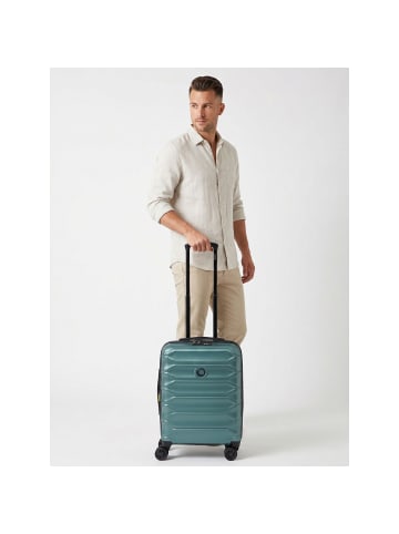 Delsey Meteor 4 Rollen Kabinentrolley 55 cm mit Dehnfalte petrol